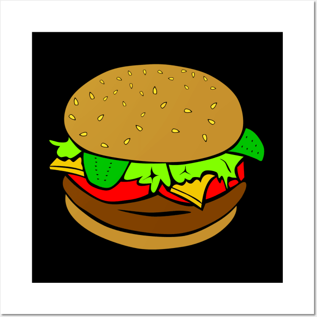 Hamburger Yummy Wall Art by Kacica